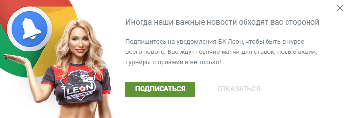 Всплывающее окно с предложением на информационную подписку 